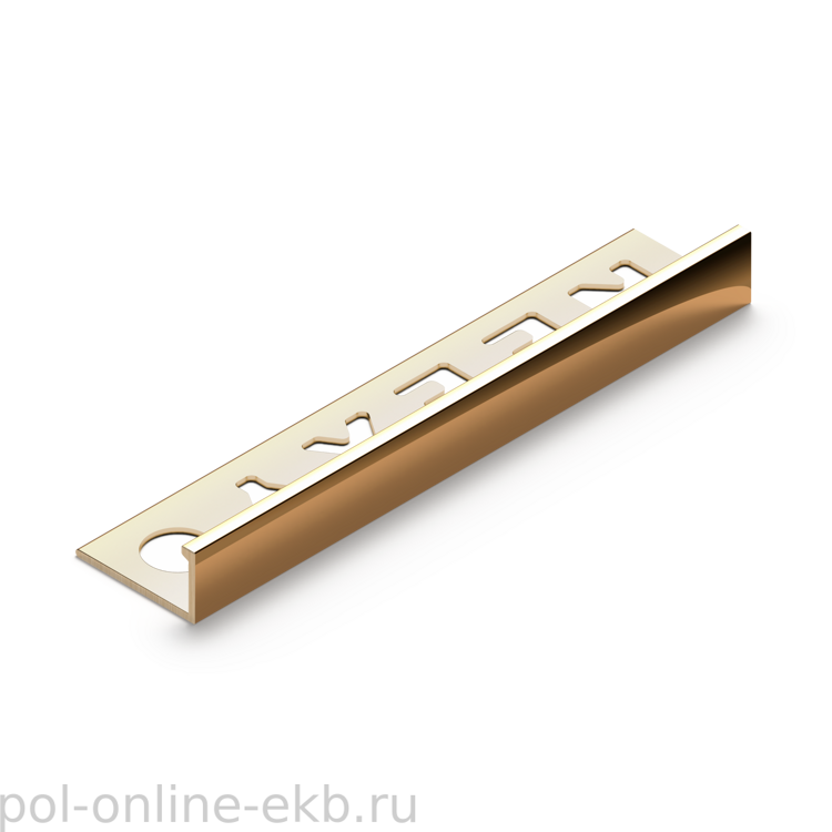 Профиль L-образный латунь  полированный 10 мм